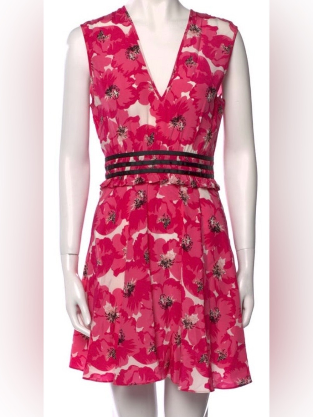 The Kooples Silk A-Line Floral Dress